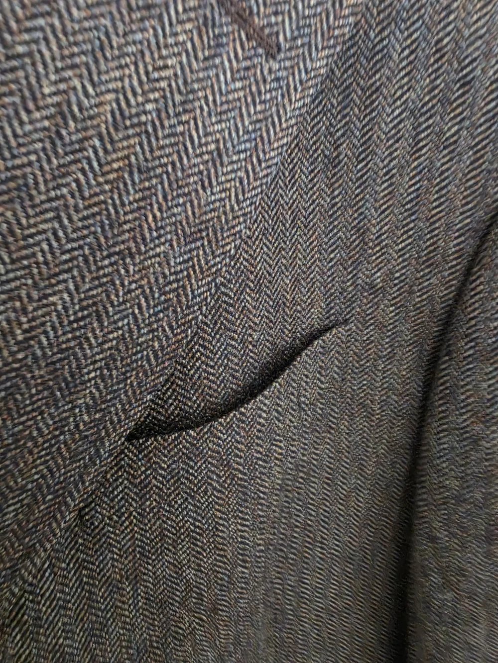 Classic Men's Gray Herringbone Blazer 100% Wool Made In ITALY.